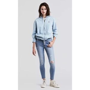 LEVI’S Wedgie Skinny Distressed High Rise Jeans